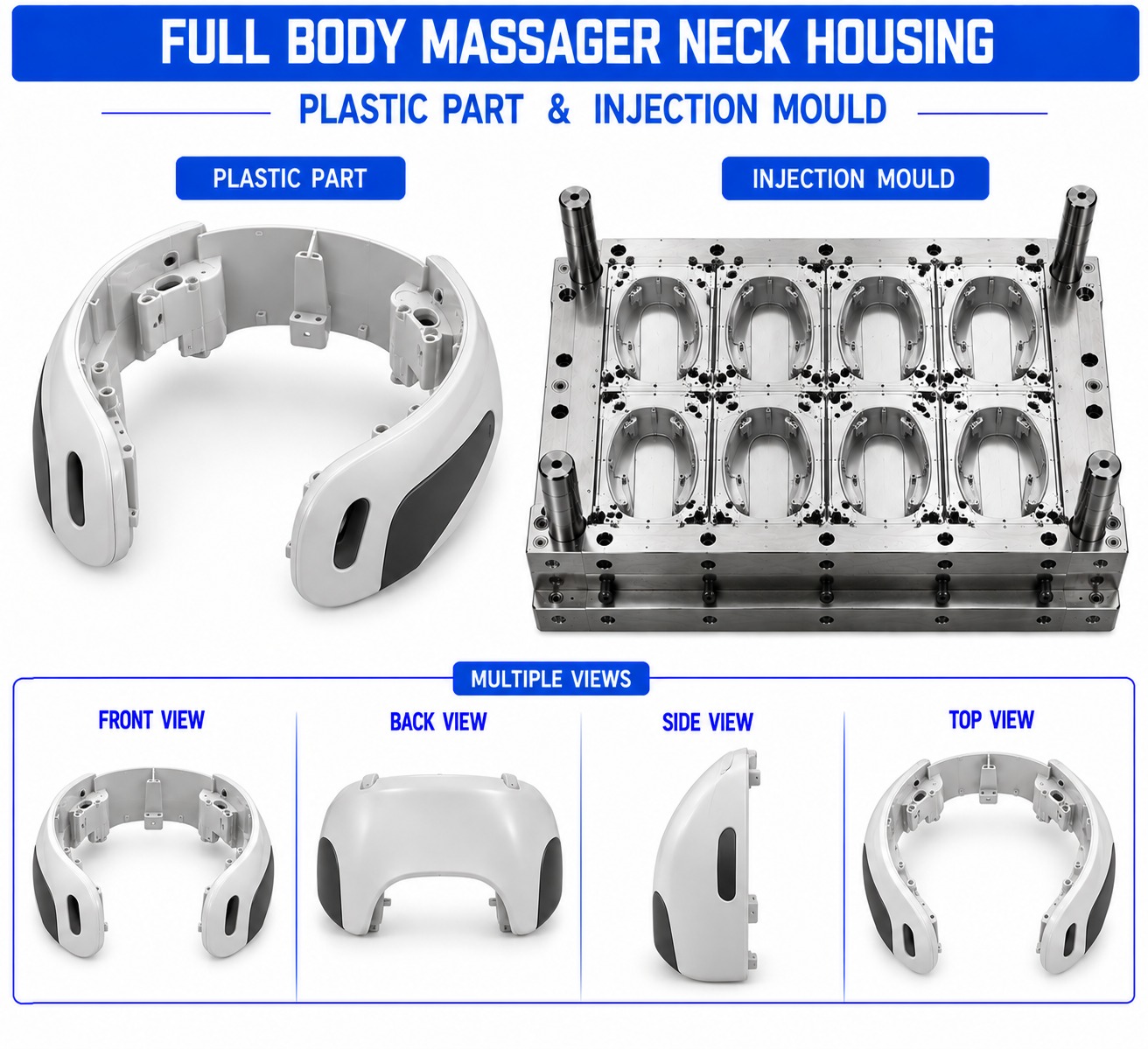 Full Body Massager Plastic Neck Housing Mould and Moulding Services